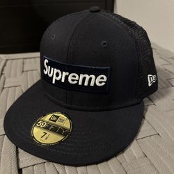 Supreme Box Logo Mesh New Era SS23 Navy 7 1/8