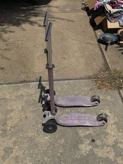 2 Micro Maxi Kids 3-Wheel Scooters – Purple