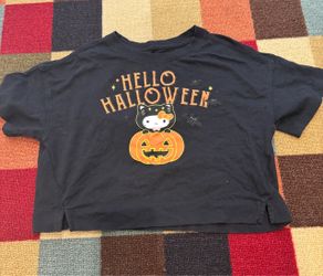 Old Navy Girls Hello Kitty Halloween Black Shirt - Size Medium (8)
