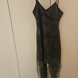 ROMWE Dark Floral Fairy Grunge Dress