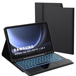 Funda De Teclado Para Samsun Galaxy Tab S9+ Fe S10+ (Keyboard Case With S Pen Holder)