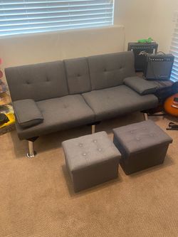 Futon and accessories. Serra and unused