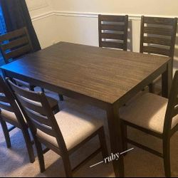 Rokane Dining Room Furniture Set | Table And 6 Chairs Set Of 7 , Kitchen @ Fastest Delivery 🚚