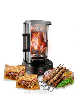 Vertical Rotisserie Oven - Rotating Kebob Cooker by NutriChef