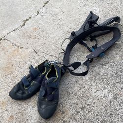Rock Climbing Harness And Shoes