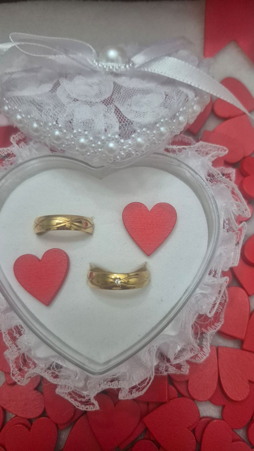 Stainless steel Wedding Band Ring Set of Two size 9 woman 8 men for ...