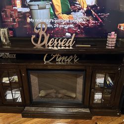 86” TV Stand & Electric Fireplace