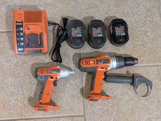 Ridgid 14.4V drill-driver and impact driver