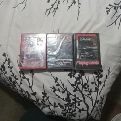 Three Decks Of Bicycle Playing Cards NASCAR Trademark Dale Earnhardt Still In Plastic Never Opened