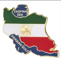Iran Map Badge Brookh Pin Glory Persia Victory