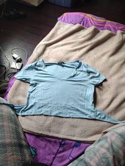 Blue Crop Top