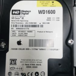 2 WD 1600 Hard Drives