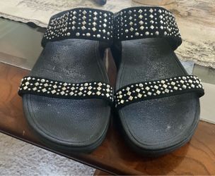 Fitflop Novy Slide Sandals Black woman’s size 8 new without box