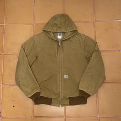 Carhartt J131 BRN Thermal Lined Duck Active Jacket Size M Made In USA 2005 