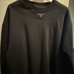 Prada Logo cotton sweatshirt L