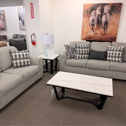 Sofa and loveseat