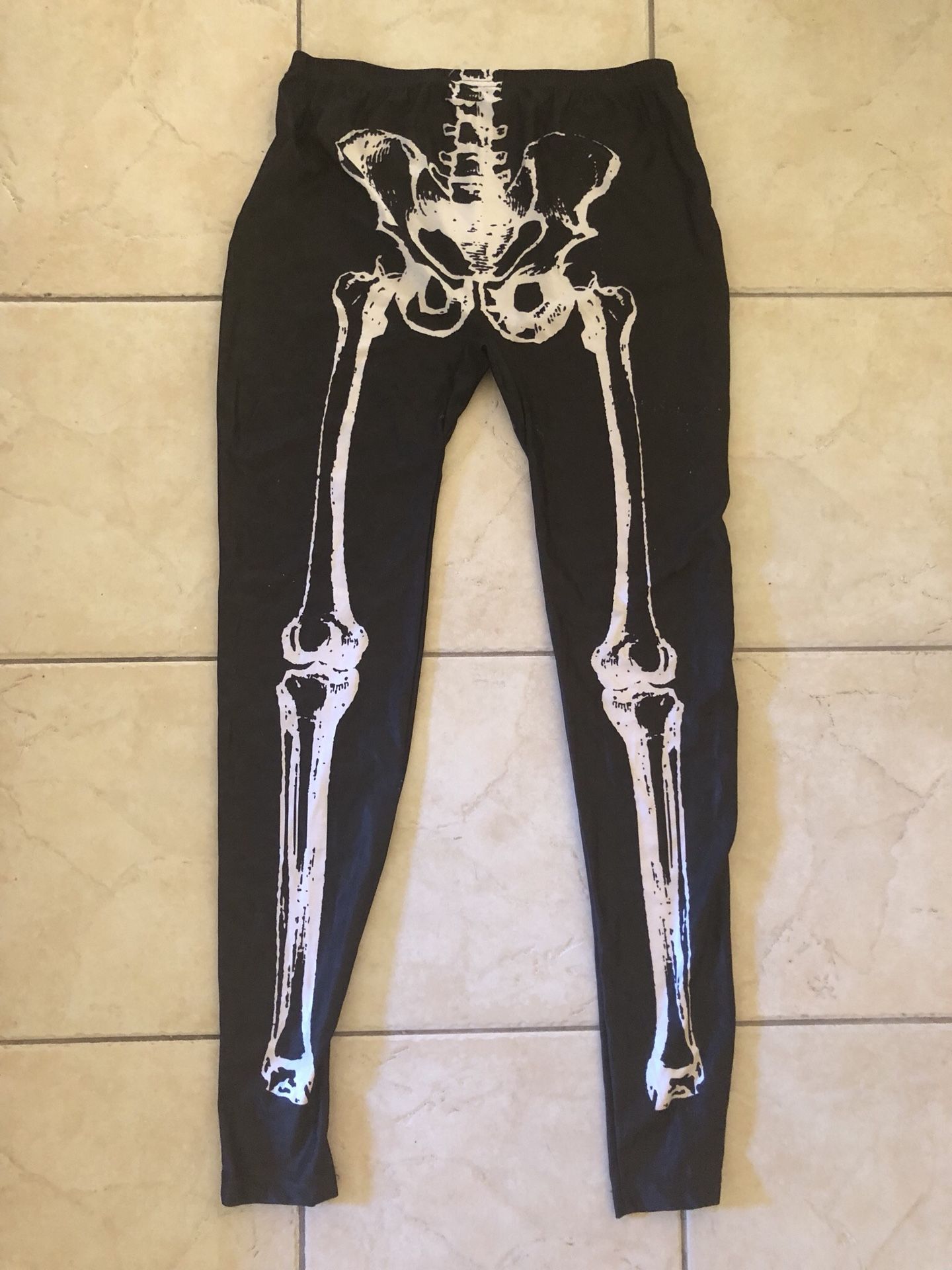 HALLOWEEN COSTUME: SKELETON LEGGINGS- SPANDEX