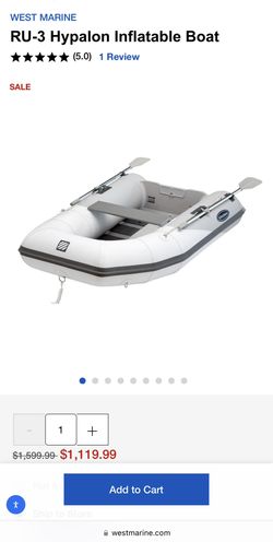 WEST MARINE RU-3 HYPALON INFLATABLE BOAT