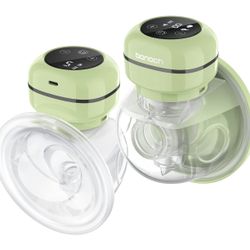  Electric Breast Pump Hands Free, Wearable Breast Pump Portable Hands Free with Dust Cover Travel Friendly, Nipple Ruler and 19+22+26mm Flanges, 3 Mod
