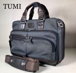 Tumi Alpha Bravo Nylon 2-Way Business Briefcase Gray