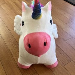 Rideable, Inflatable Unicorn Plush