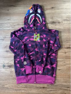 Hoodies- purple Bape Shark large