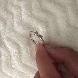 Pandora pink Bow Promise Ring 