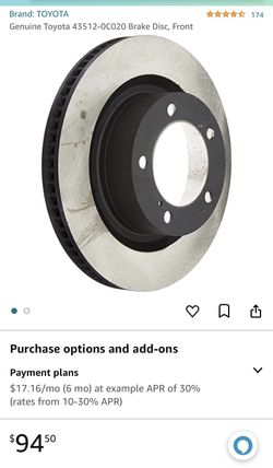 New In Box Toyota Tundra Front Brake Rotor