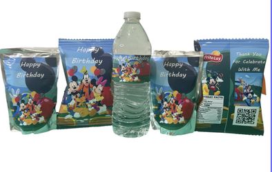 Personalize Ur Parties With Treats, Goodies Bags, Caprison, Bottle Of Waters, Bottle Of Bubbles And More