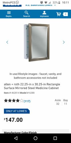 Bathroom mirror cabinet