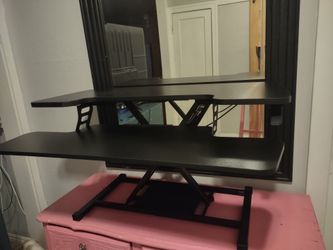 Wood and metal desk extender 34x20x24