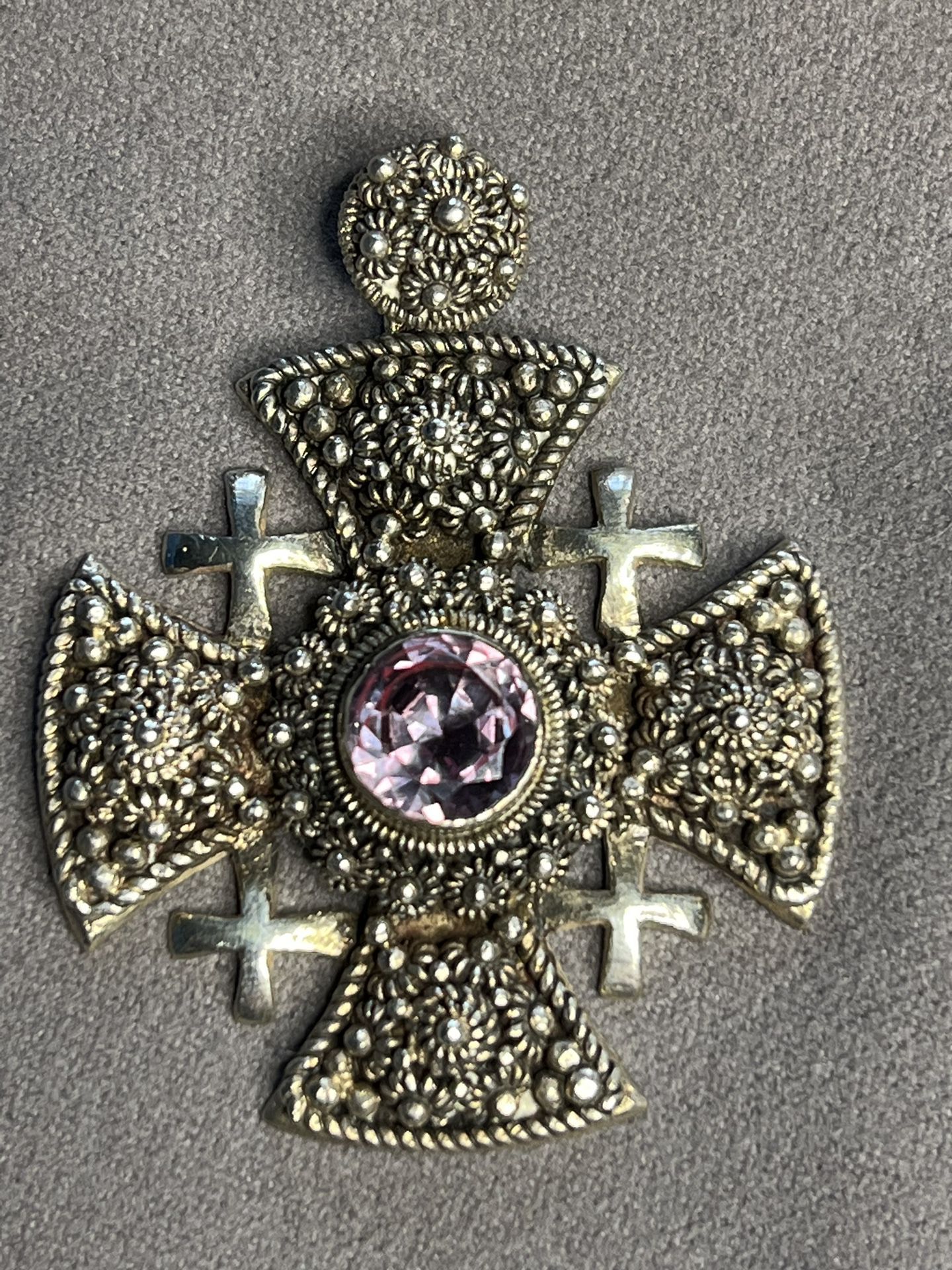 Sterling Silver Jerusalem Cross Pendant