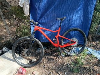 Red Full-Suspension Mountain Bike