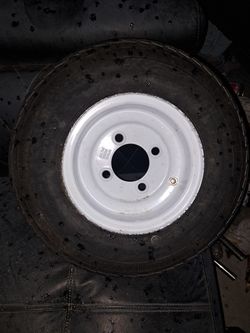 Trailer Rim And Tire 