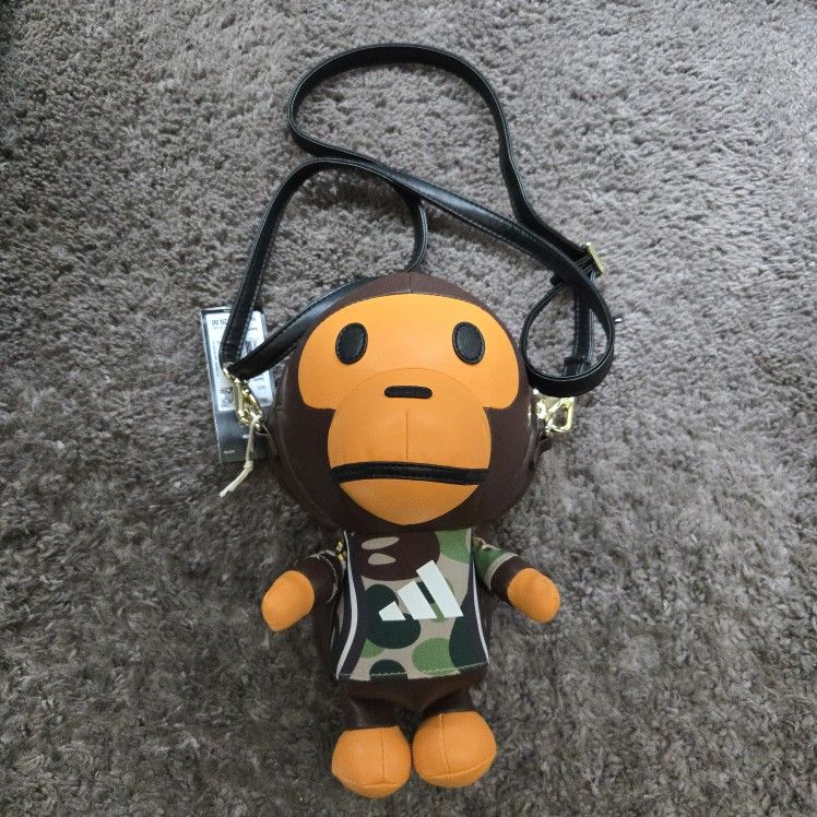 Adidas Bape Milo Bag One Size JZ7448 Auburn New With Tags 102025