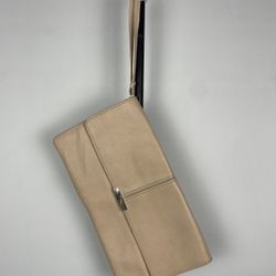 & Other Stories Soft Pink Leather Rectangular Clutch Purse