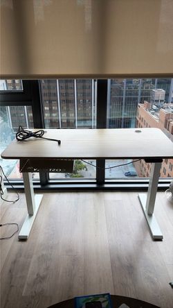 Costway Electric Standing Desk with Monitor Shelf
