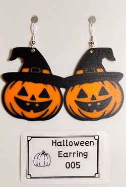 Pumpkin Head Halloween Earrings