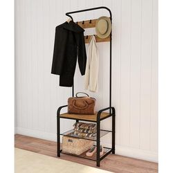 Lavish Home Freestanding Coat Rack, Espresso Brown