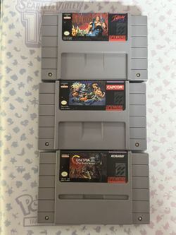 Super Nintendo SNES Games - Contra III + Final Fight II + Blackthorne 
