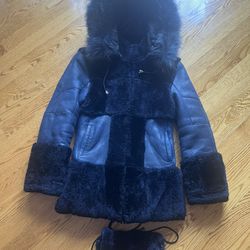 Girls Shearling Coat Size 6-8