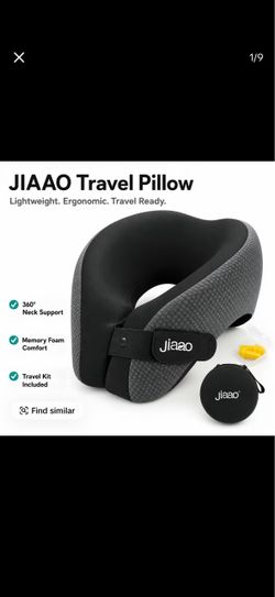JIAAO Lightweight Ergonomic Travel Pillow for Airplane
