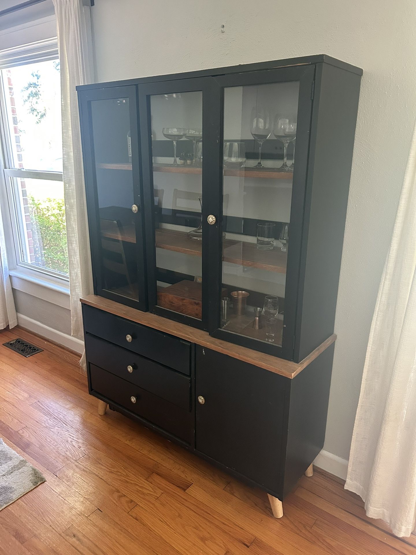 Bar Cabinet With Glass Doors