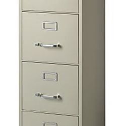 WorkPro® 22"D Vertical 4-Drawer File Cabinet, Metal, Putty