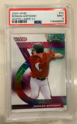 2024 Vivid Roman Anthony White Laser RC 1/1 PSA 9. RC 1/1 Roman Anthony