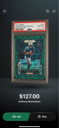Anthony Richardson 2023 Prizm Green Scope RC PSA 10