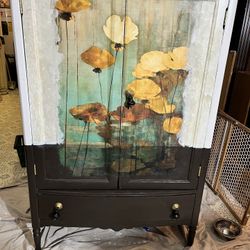 Solid Wood Antique Armoire 