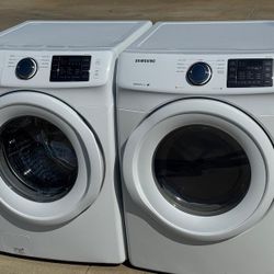 Front load Samsung washer and front load Samsung dryer electric high efficiency working perfectly  extra for delivery same day delivery a