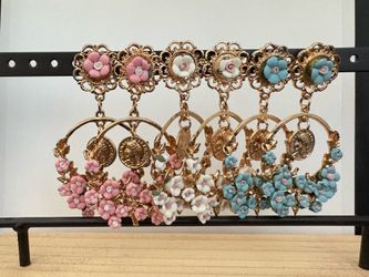 Floral Metal Vintage Inspired Earrings