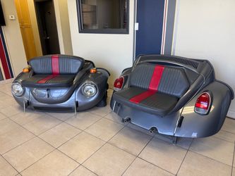 1970’s Volkswagen Super Beetle Set of 2 Couches